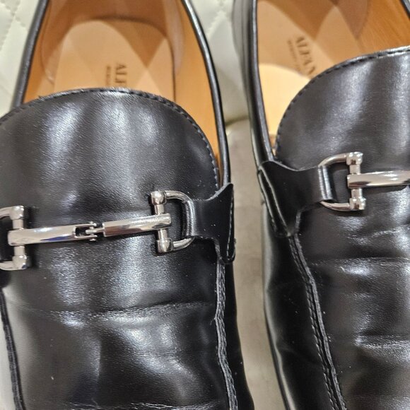 Mens Alfani Black Leather Loafers With Memory Foam Sole size 13 M - Picture 3 of 7